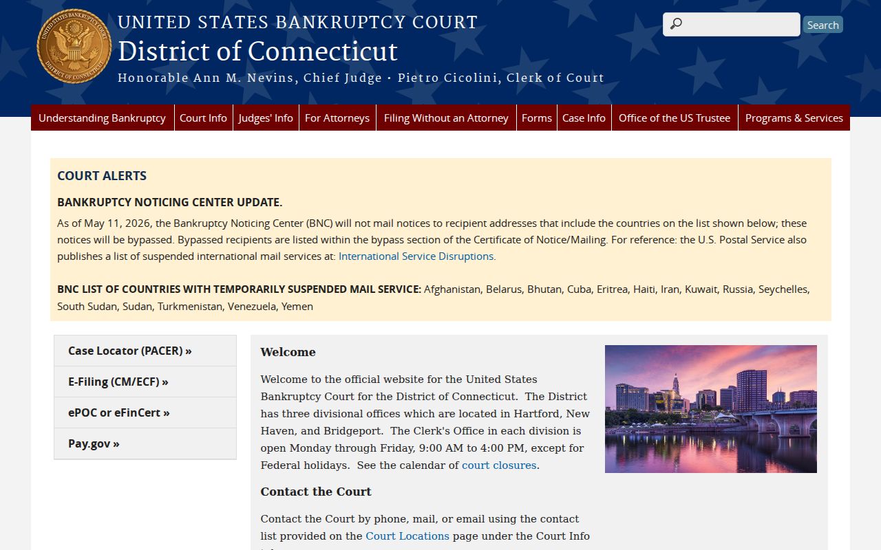 Middlesex County Superior Court records bankruptcy court homepage