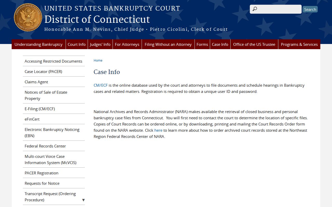 Middlesex County Superior Court records bankruptcy case information