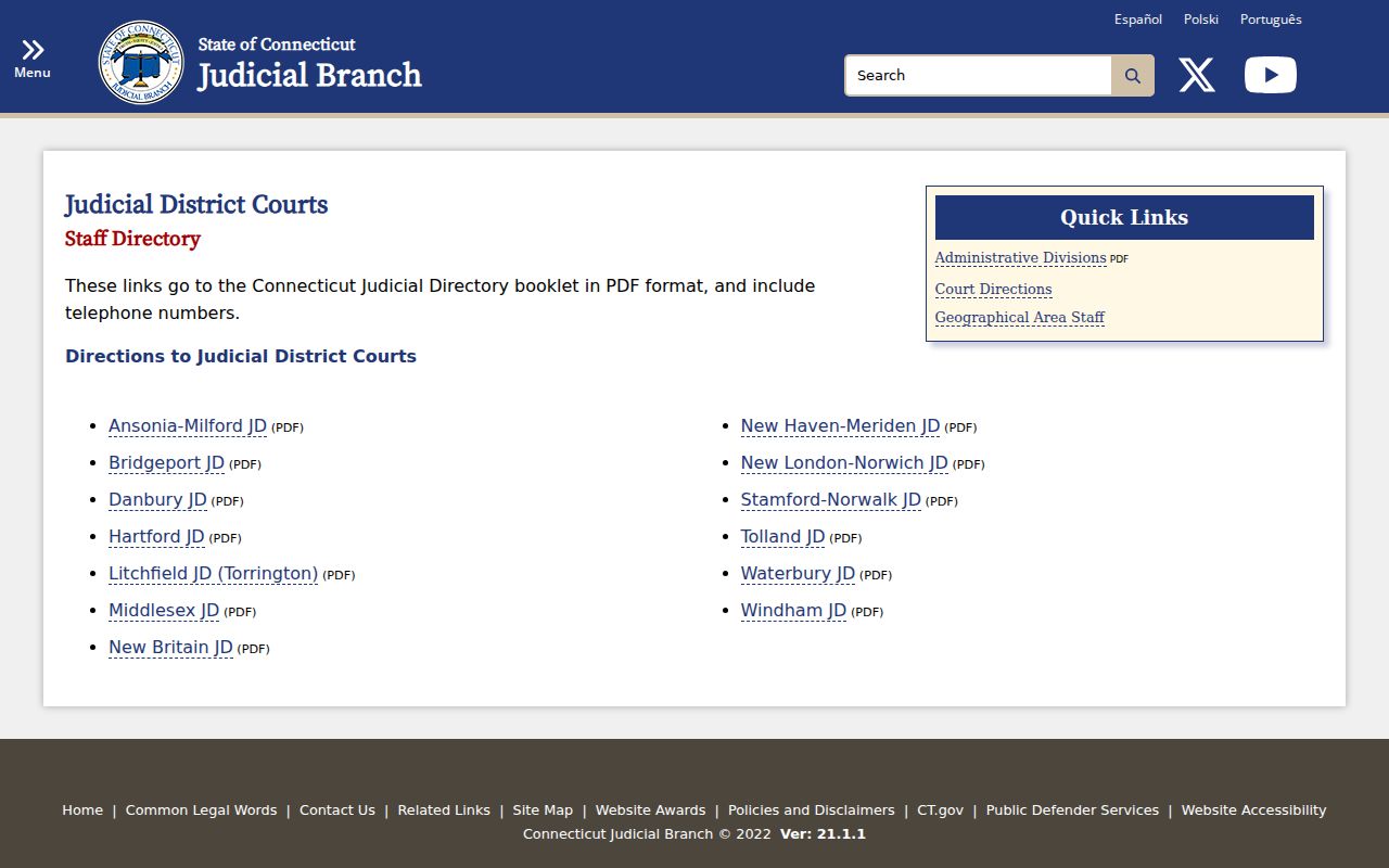Middlesex County court records Judicial District phone directory