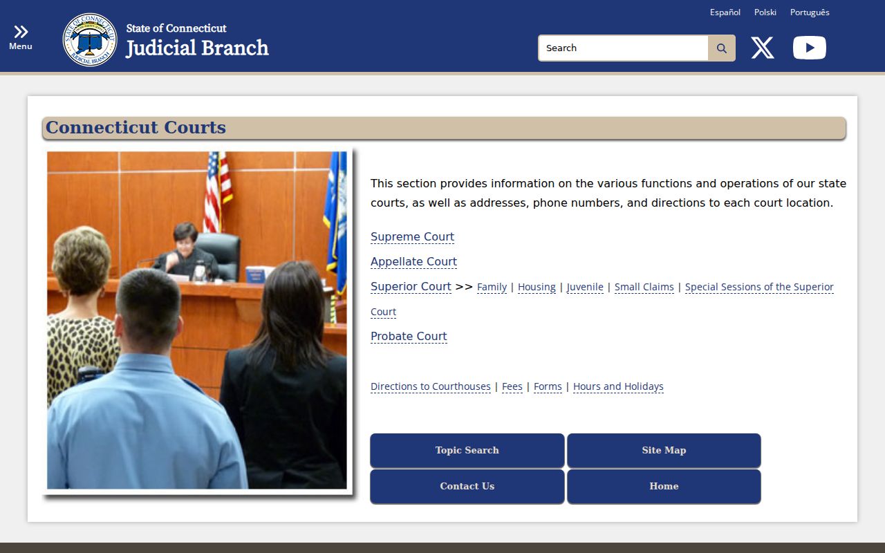 Middlesex County court records Connecticut Judicial Branch courts page
